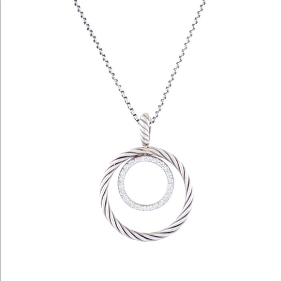 David Yurman Jewelry - David Yurman Circle Pendant Necklace With Diamonds